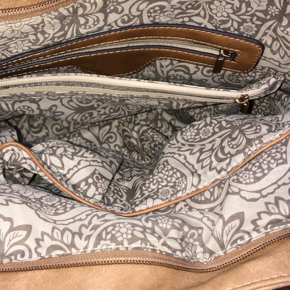 Tan faux leather boho handbag/purse - Picture 6 of 11